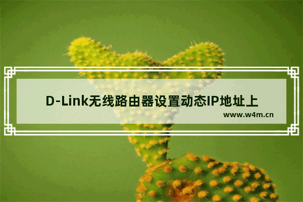 D-Link无线路由器设置动态IP地址上网教程