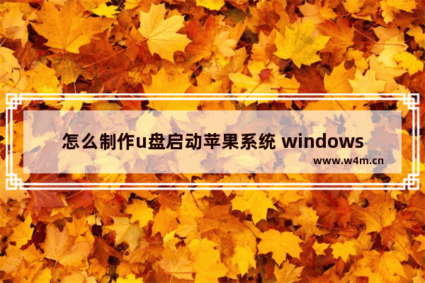 怎么制作u盘启动苹果系统 windows制作黑苹果启动u盘