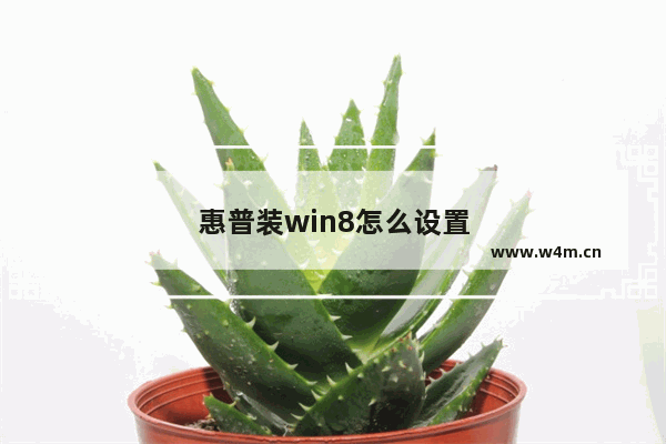 惠普装win8怎么设置