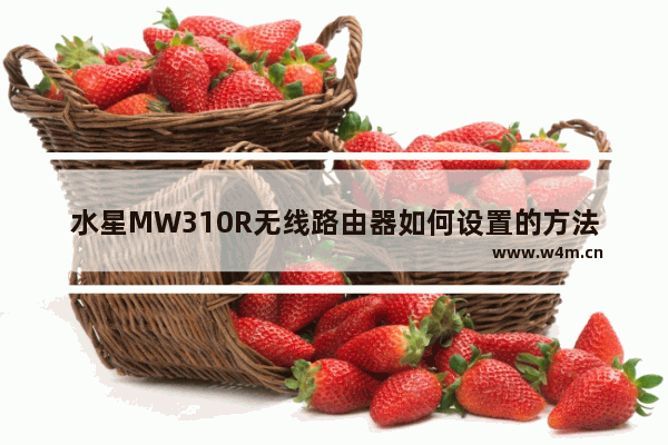 水星MW310R无线路由器如何设置的方法