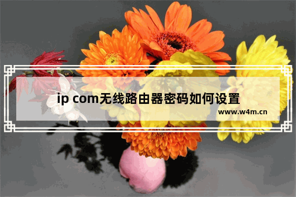 ip com无线路由器密码如何设置