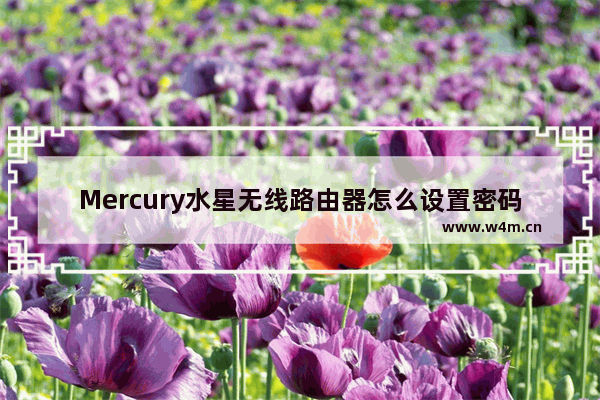 Mercury水星无线路由器怎么设置密码？(如何设置水星水星无线路由器的密码？)