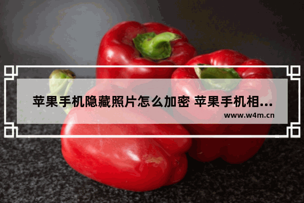 苹果手机隐藏照片怎么加密 苹果手机相册加密的方法