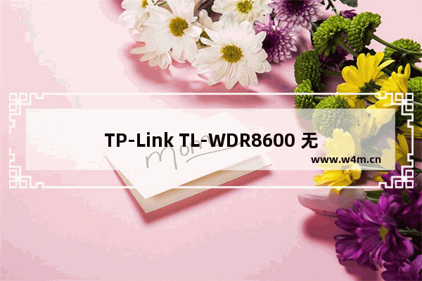 TP-Link TL-WDR8600 无线路由器WDS无线桥接设置