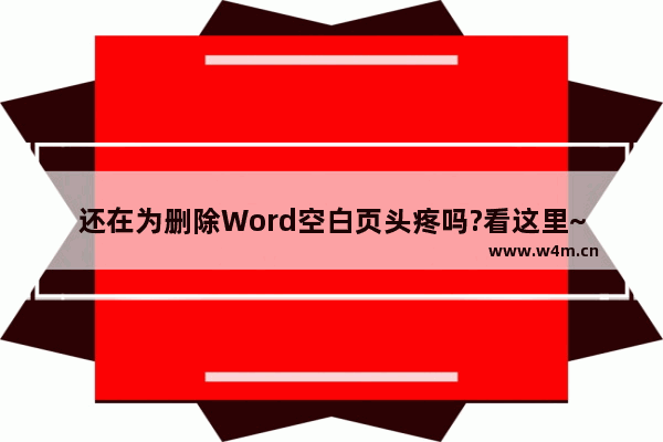 还在为删除Word空白页头疼吗?看这里~这几个小技巧轻松搞定