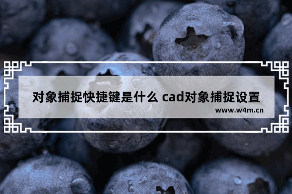 对象捕捉快捷键是什么 cad对象捕捉设置命令