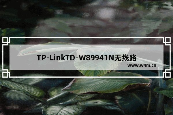 TP-LinkTD-W89941N无线路由器路由模式有IPTV设置上网