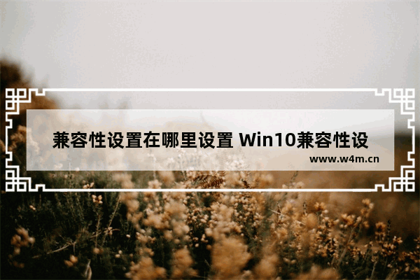 兼容性设置在哪里设置 Win10兼容性设置详细教程