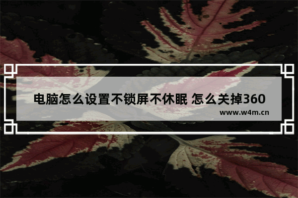 电脑怎么设置不锁屏不休眠 怎么关掉360休眠壁纸