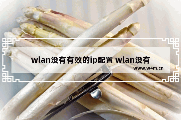 wlan没有有效的ip配置 wlan没有效的ip设置怎么修复