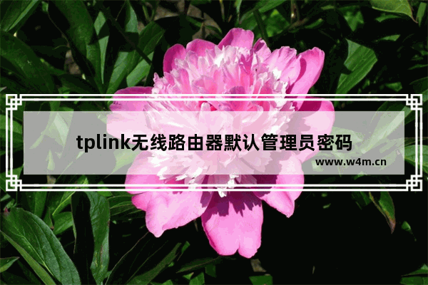 tplink无线路由器默认管理员密码