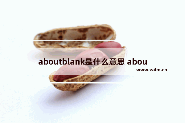 aboutblank是什么意思 about:blank主要用途