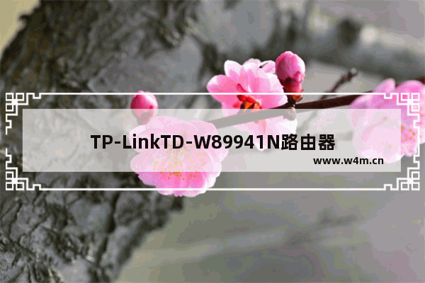 TP-LinkTD-W89941N路由器V50一体机ADSL无线路由模式设置上网