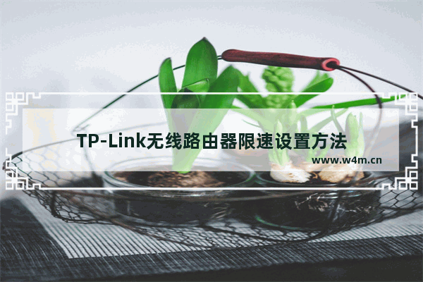 TP-Link无线路由器限速设置方法