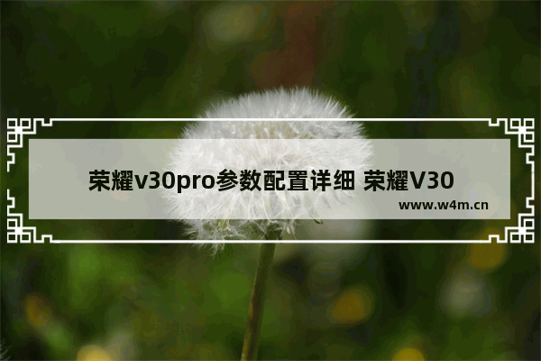 荣耀v30pro参数配置详细 荣耀V30 PRO详细评测