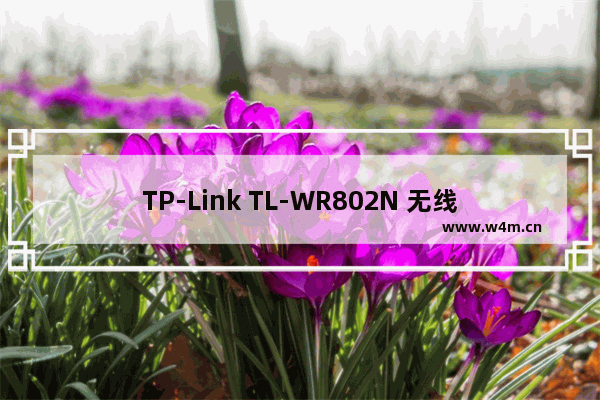 TP-Link TL-WR802N 无线路由器当作无线交换机设置方法