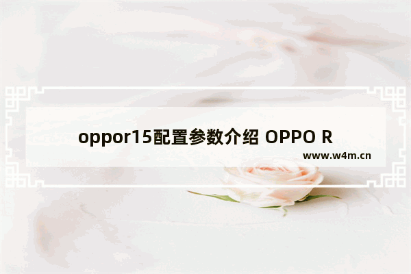 oppor15配置参数介绍 OPPO R15 手机评测