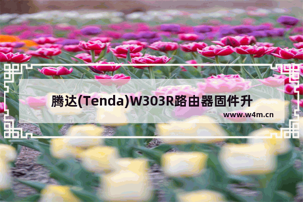 腾达(Tenda)W303R路由器固件升级方法