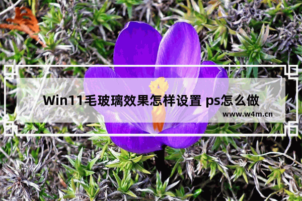 Win11毛玻璃效果怎样设置 ps怎么做毛玻璃效果