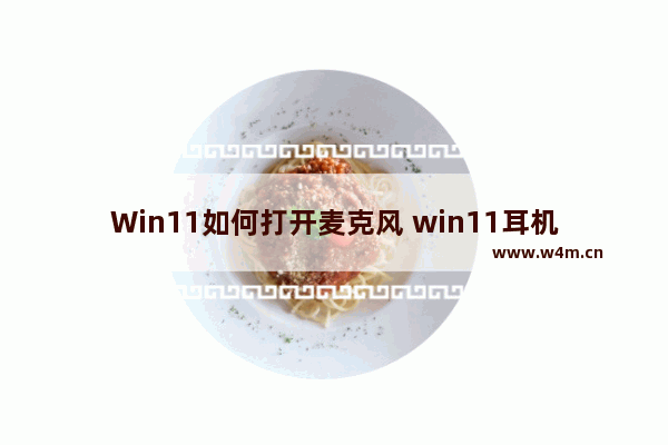 Win11如何打开麦克风 win11耳机插孔设置成麦克风