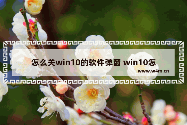 怎么关win10的软件弹窗 win10怎么关闭开软件弹窗