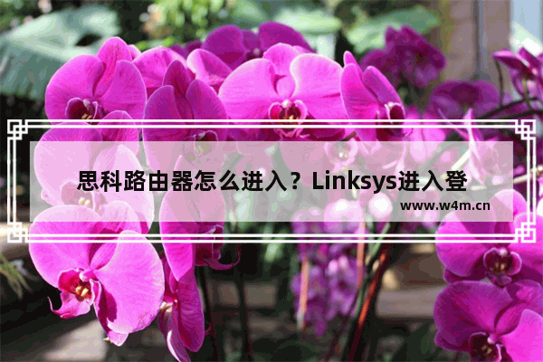 思科路由器怎么进入？Linksys进入登陆页面的方法图解