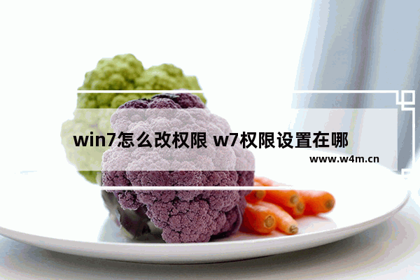 win7怎么改权限 w7权限设置在哪