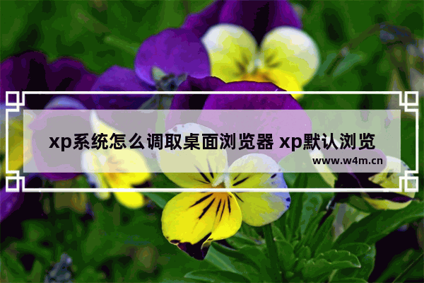 xp系统怎么调取桌面浏览器 xp默认浏览器怎么设置