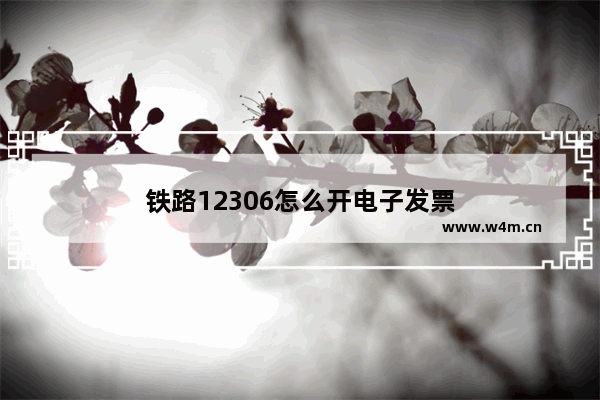 铁路12306怎么开电子发票