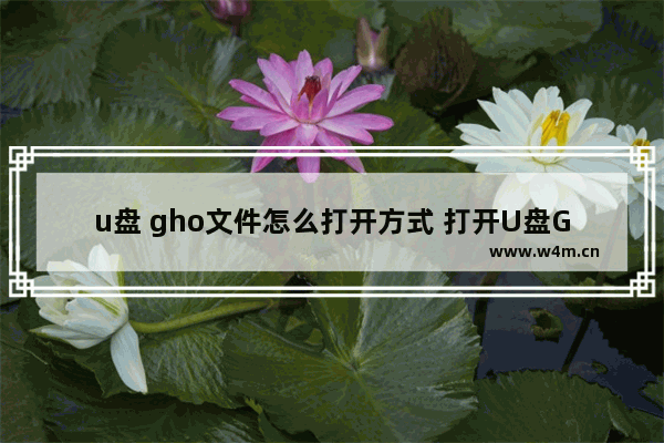 u盘 gho文件怎么打开方式 打开U盘GHO文件的方法简述