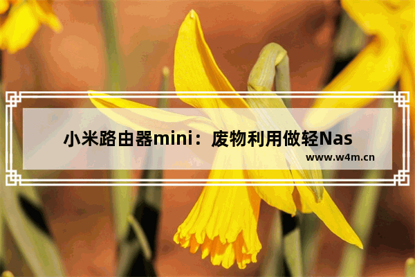 小米路由器mini：废物利用做轻Nas