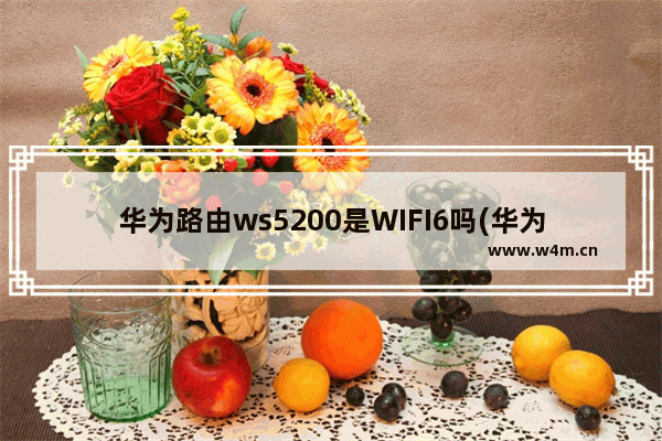 华为路由ws5200是WIFI6吗(华为路由器是wifi6吗)