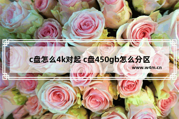 c盘怎么4k对起 c盘450gb怎么分区?