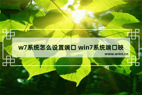 w7系统怎么设置端口 win7系统端口映射怎么设置