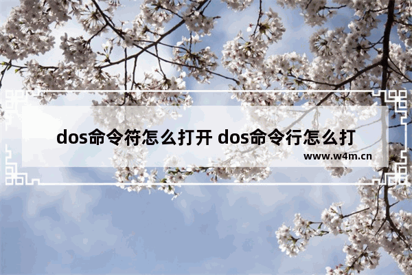 dos命令符怎么打开 dos命令行怎么打开