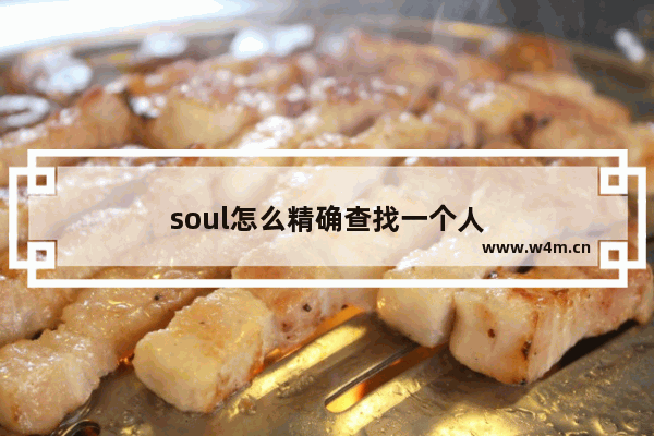 soul怎么精确查找一个人