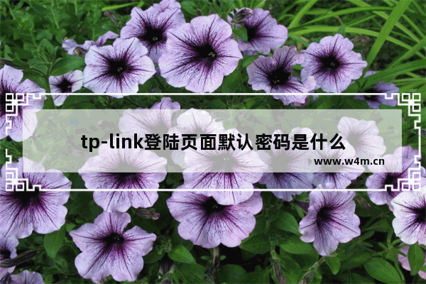 tp-link登陆页面默认密码是什么