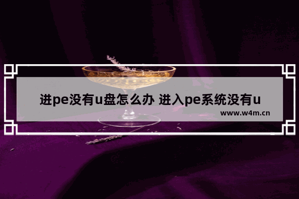 进pe没有u盘怎么办 进入pe系统没有u盘