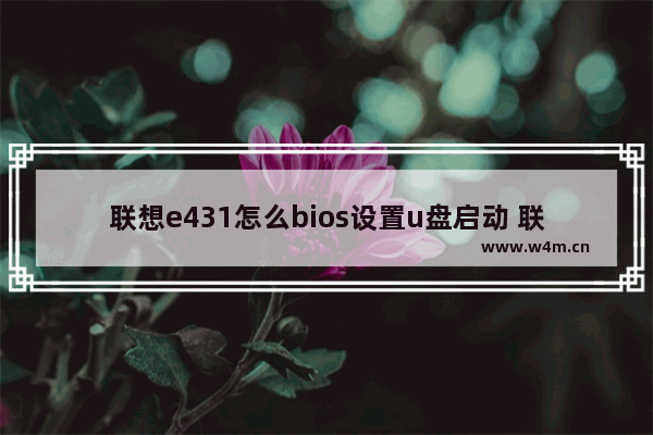 联想e431怎么bios设置u盘启动 联想E431怎样设置U盘启动