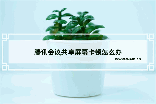 腾讯会议共享屏幕卡顿怎么办