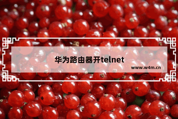 华为路由器开telnet