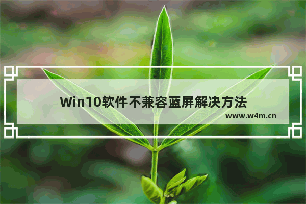 Win10软件不兼容蓝屏解决方法