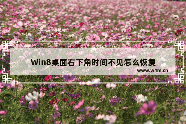 Win8桌面右下角时间不见怎么恢复