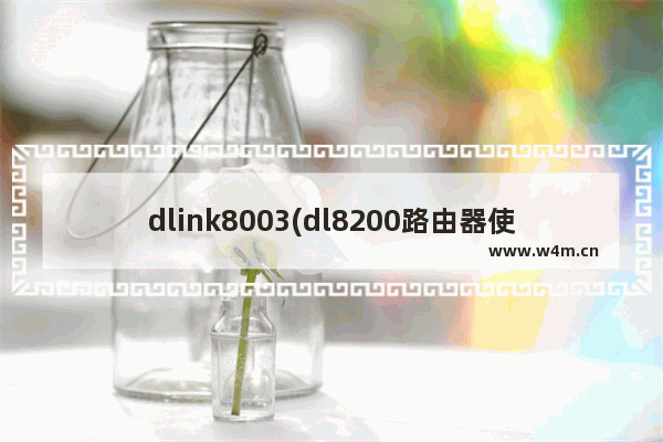 dlink8003(dl8200路由器使用说明书)