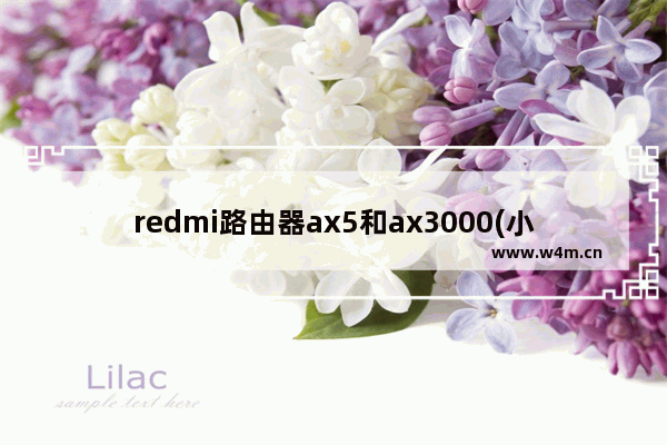 redmi路由器ax5和ax3000(小米路由器ax1800和redmiax6)