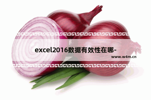 excel2016数据有效性在哪-