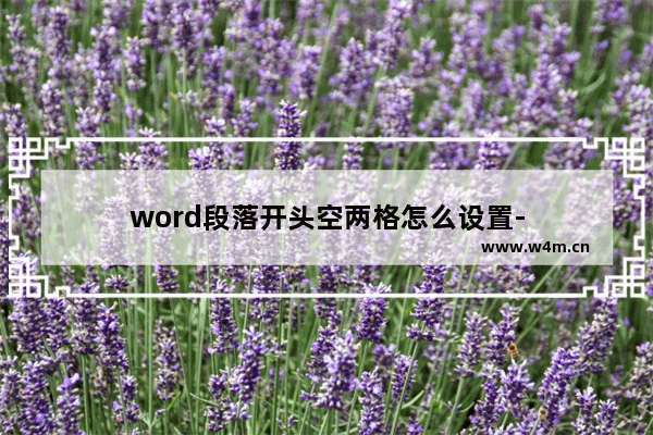 word段落开头空两格怎么设置-