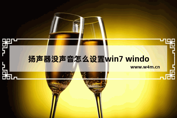 扬声器没声音怎么设置win7 windows7扬声器没声音