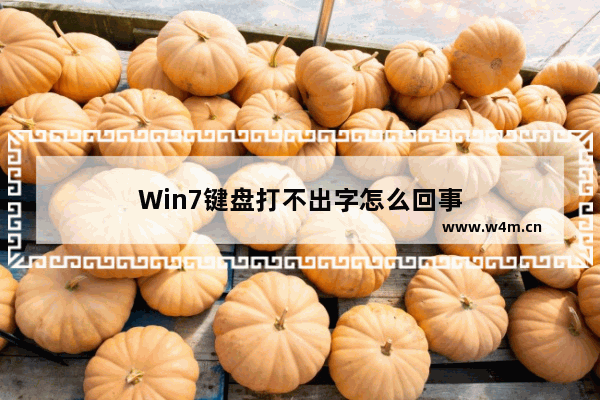 Win7键盘打不出字怎么回事