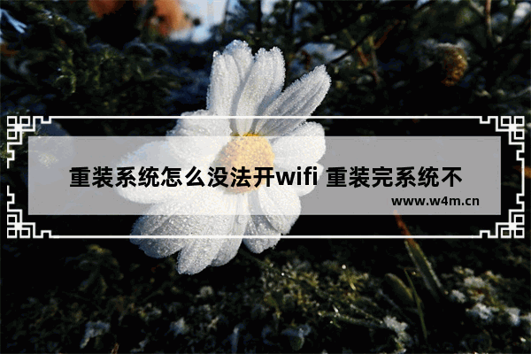 重装系统怎么没法开wifi 重装完系统不能连wifi